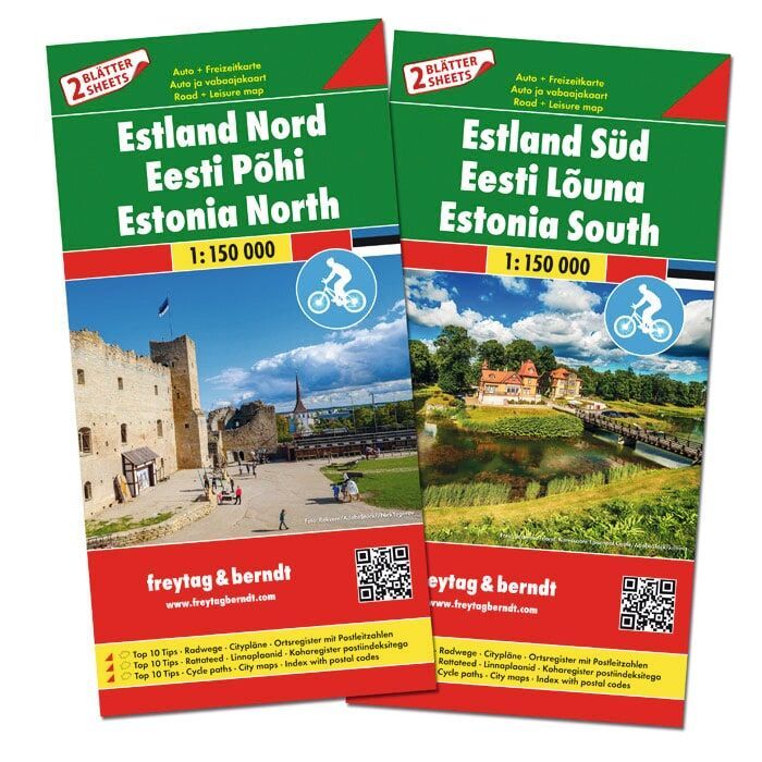 Produktbild: freytag & berndt Stra&szlig;enkarte Estland Set Nord und S&uuml;d 1:150.000