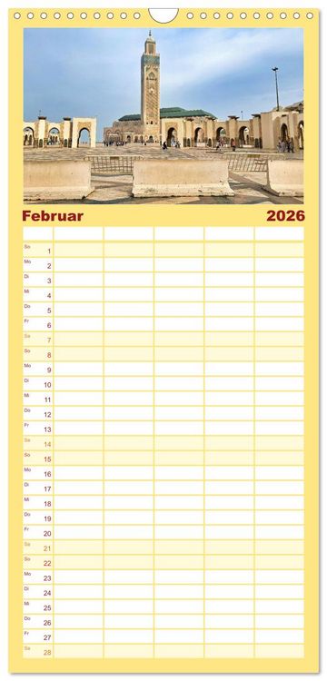 Produktbild: Familienplaner 2026 - Faszinierendes Marokko mit 5 Spalten (Wandkalender, 21 x 45 cm) CALVENDO
