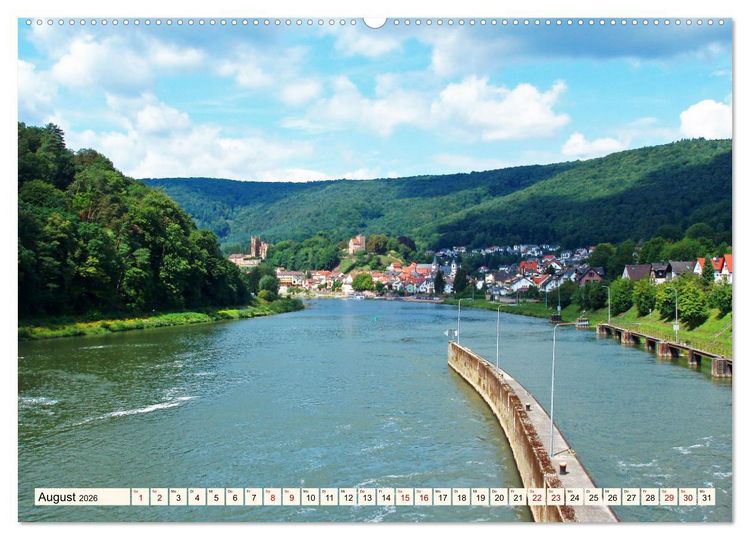 Produktbild: Vom Ried an die Bergstra&szlig;e, durch den Odenwald ins Neckartal (hochwertiger Premium Wandkalender 2026 DIN A2 quer), Kunstdruck in Hochglanz