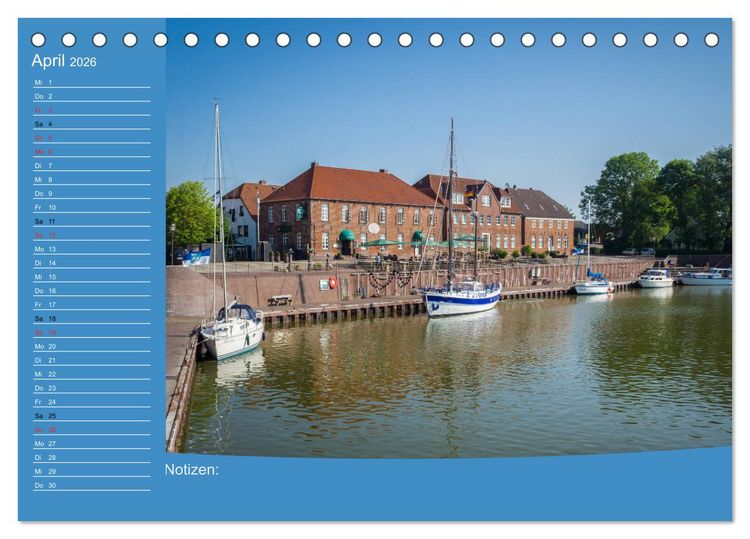 Produktbild: Hooksiel im Friesland (Tischkalender 2026 DIN A5 quer), CALVENDO Monatskalender