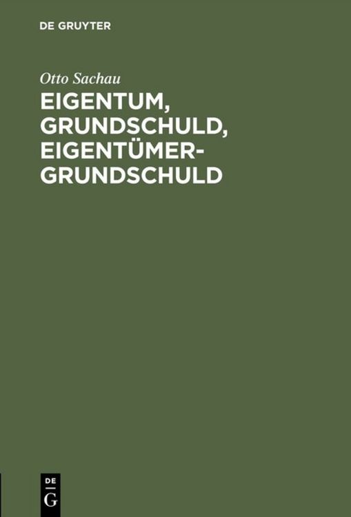 Produktbild: Eigentum, Grundschuld, Eigent&uuml;mer-Grundschuld
