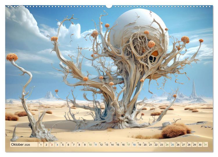 Produktbild: Surrealismus trifft W&uuml;ste (Wandkalender 2026 DIN A2 quer), CALVENDO Monatskalender