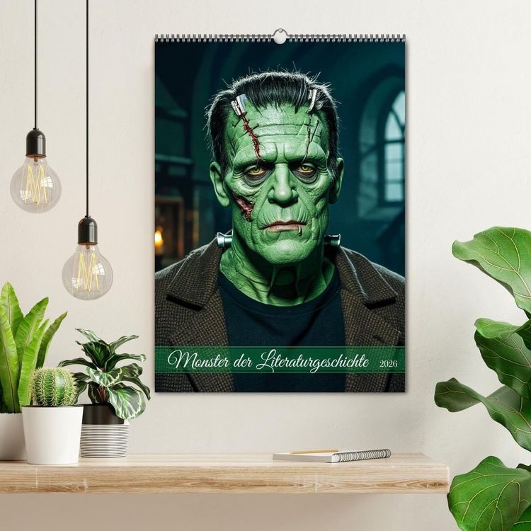 Produktbild: Monster der Literaturgeschichte (Wandkalender 2026 DIN A2 hoch), CALVENDO Monatskalender