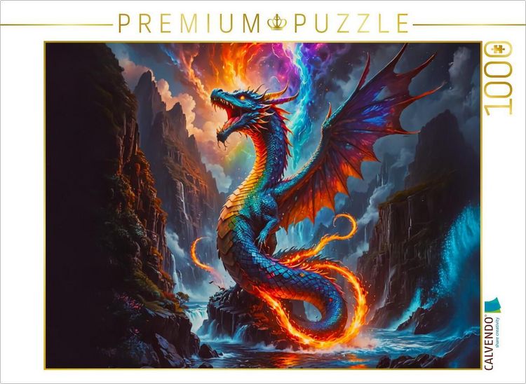 Produktbild: CALVENDO Puzzle Amaru, gefl&uuml;gelte Regenbogenschlange | 1000 Teile Lege-Gr&ouml;&szlig;e 64x48cm Foto-Puzzle f&uuml;r gl&uuml;ckliche Stunden