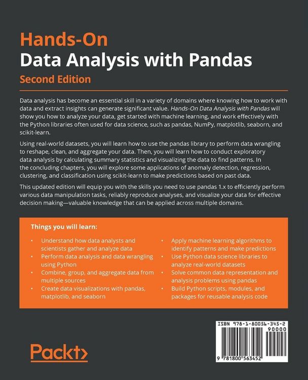 Produktbild: Hands-On Data Analysis with Pandas - Second Edition