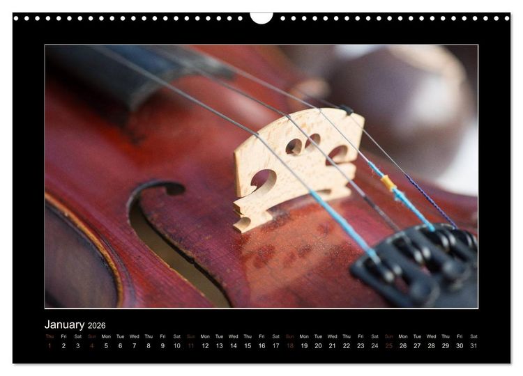 Produktbild: A violin only (Wall Calendar 2026 DIN A3 landscape), CALVENDO 12 Month Wall Calendar