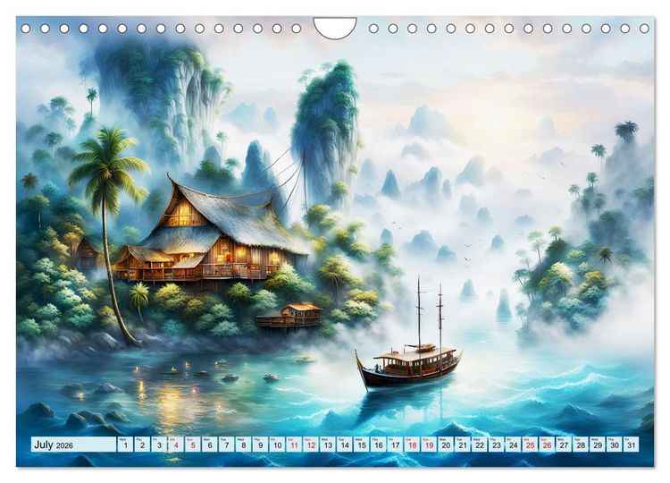 Produktbild: Archipelago's Exotic paradise trip (Wall Calendar 2026 DIN A4 landscape), CALVENDO 12 Month Wall Calendar