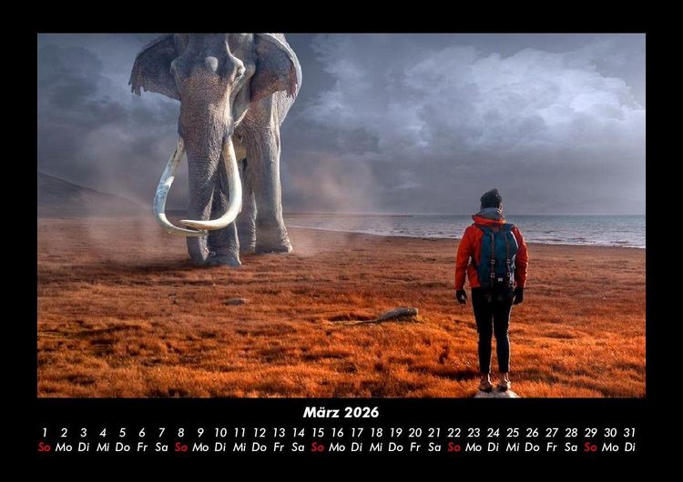 Produktbild: Mit Fantasy durch's Jahr 2026 Fotokalender DIN A3