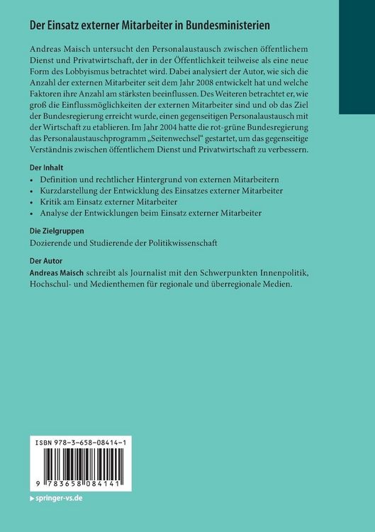 Produktbild: Der Einsatz externer Mitarbeiter in Bundesministerien