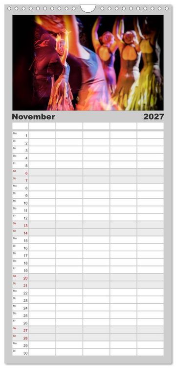 Produktbild: Familienplaner 2027 - Flamenco - Tanz der Leidenschaft mit 5 Spalten (Wandkalender, 21 x 45 cm) CALVENDO