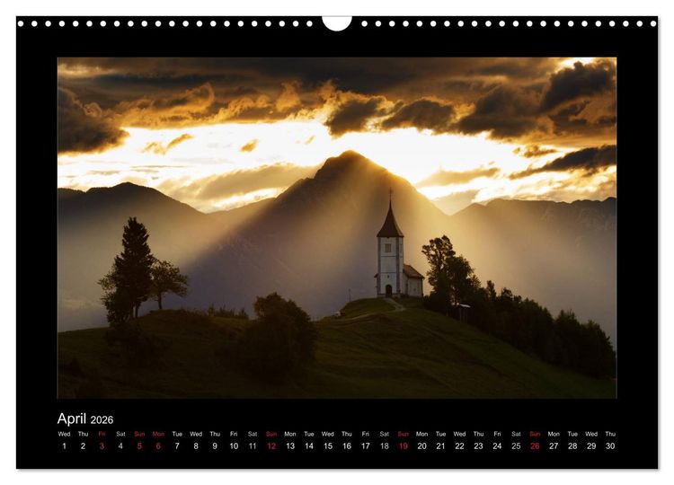 Produktbild: Landscapes of Slovenia (Wall Calendar 2026 DIN A3 landscape), CALVENDO 12 Month Wall Calendar