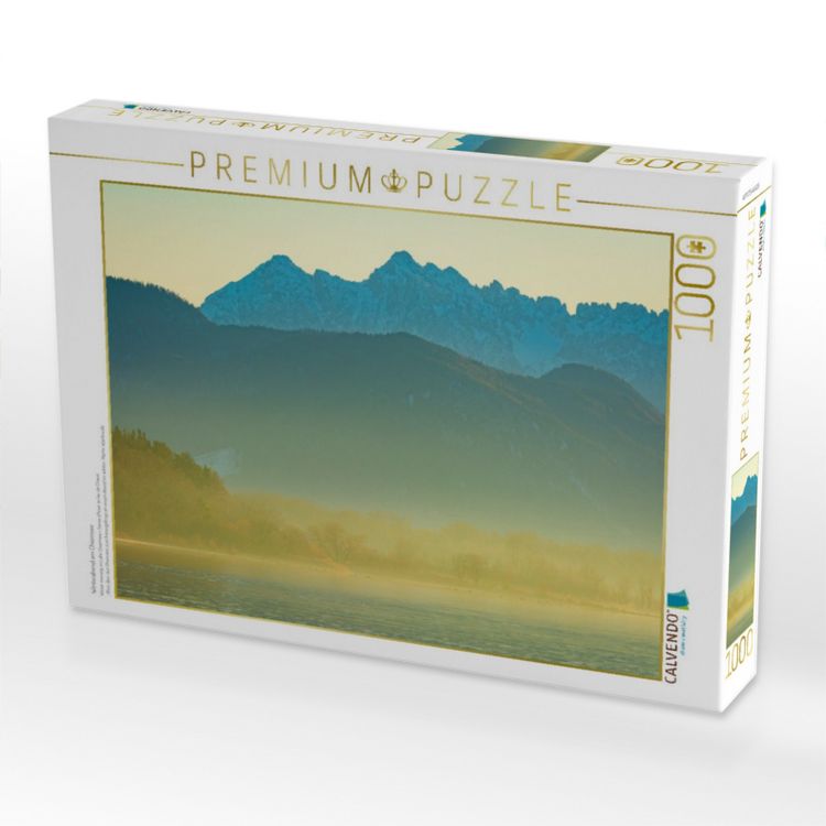 Produktbild: CALVENDO Puzzle Winterabend am Chiemsee | 1000 Teile Lege-Gr&ouml;&szlig;e 64x48cm Foto-Puzzle f&uuml;r gl&uuml;ckliche Stunden