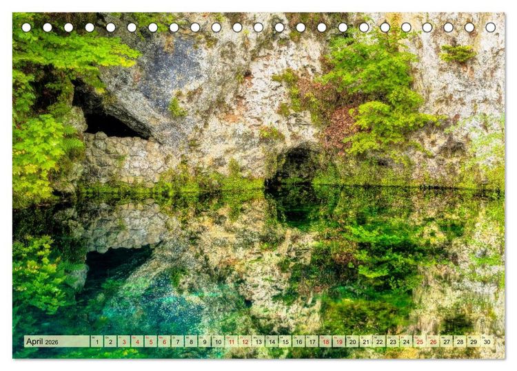 Produktbild: Faszinierende Karstquellen auf der Schw&auml;bischen Alb (Tischkalender 2026 DIN A5 quer), CALVENDO Monatskalender