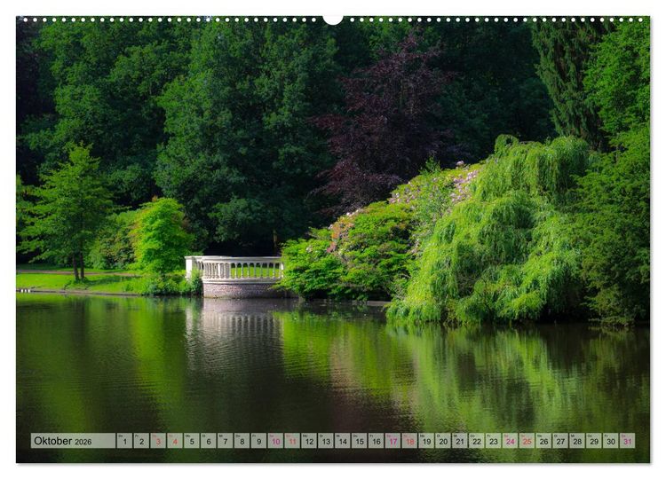 Produktbild: Schlossgarten Oldenburg. Ein Fotospaziergang (hochwertiger Premium Wandkalender 2026 DIN A2 quer), Kunstdruck in Hochglanz