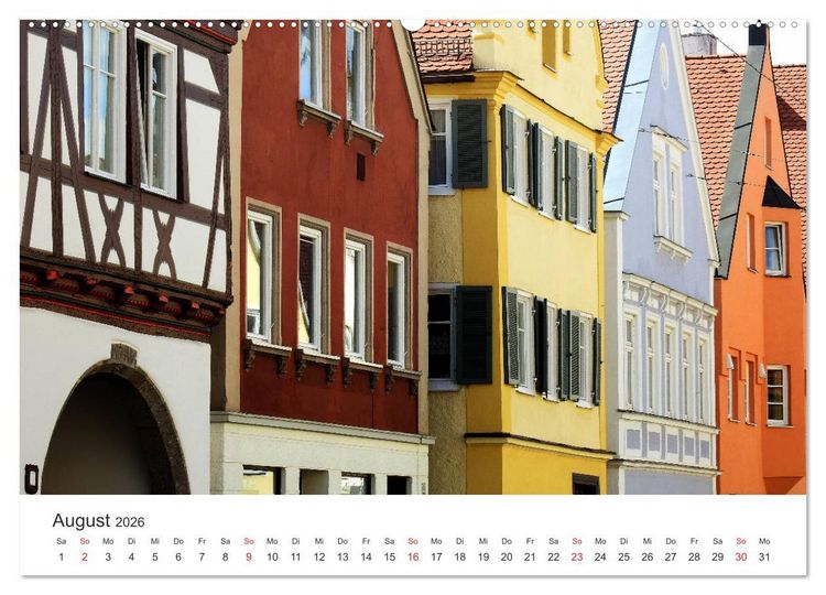 Produktbild: Stadtbummel im sch&ouml;nen N&ouml;rdlingen (hochwertiger Premium Wandkalender 2026 DIN A2 quer), Kunstdruck in Hochglanz