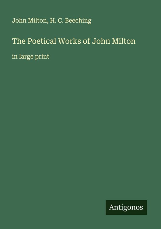 Produktbild: The Poetical Works of John Milton