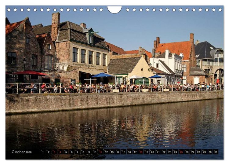 Produktbild: Br&uuml;gge - Belgien (Wandkalender 2026 DIN A4 quer), CALVENDO Monatskalender