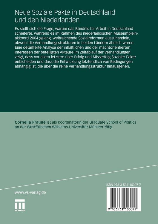 Produktbild: Neue Soziale Pakte in Deutschland und den Niederlanden