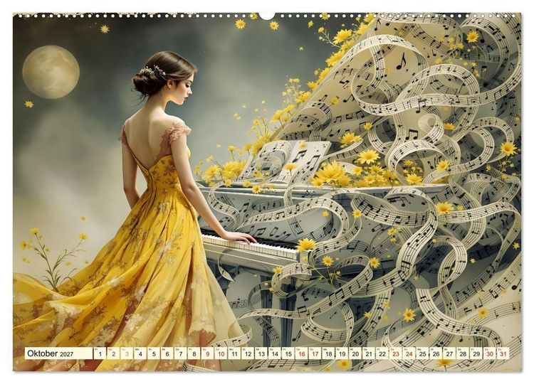Produktbild: Piano der Tr&auml;ume (Wandkalender 2027 DIN A2 quer), CALVENDO Monatskalender