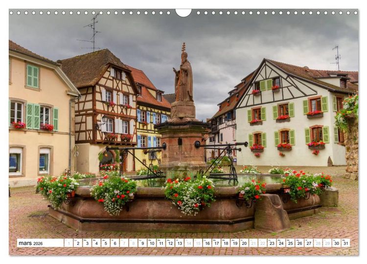 Produktbild: Alsace, magnifiques colombages (Calendrier mural 2026 DIN A3 vertical), CALVENDO calendrier mensuel