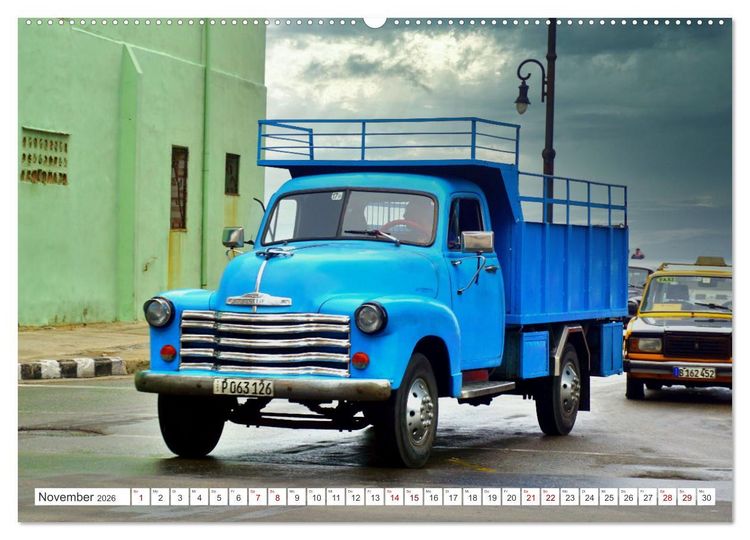 Produktbild: CHEVY POWER - Amerikanische Pickup Trucks in Kuba (Wandkalender 2026 DIN A2 quer), CALVENDO Monatskalender