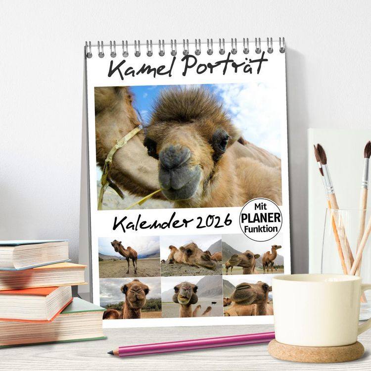 Produktbild: Kamel Portr&auml;t (Tischkalender 2026 DIN A5 hoch), CALVENDO Monatskalender