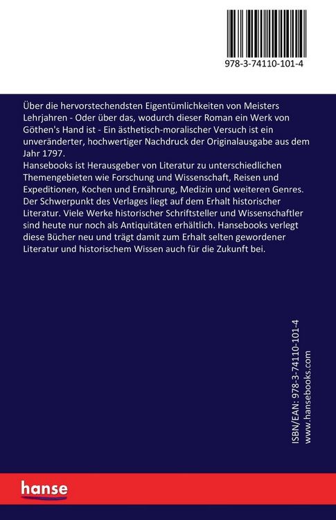 Produktbild: &Uuml;ber die hervorstechendsten Eigent&uuml;mlichkeiten von Meisters Lehrjahren