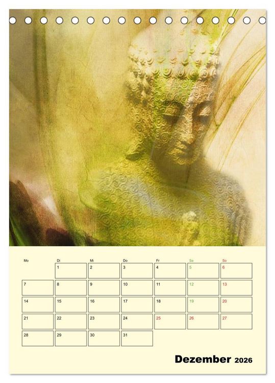 Produktbild: Buddhismus (Tischkalender 2026 DIN A5 hoch), CALVENDO Monatskalender