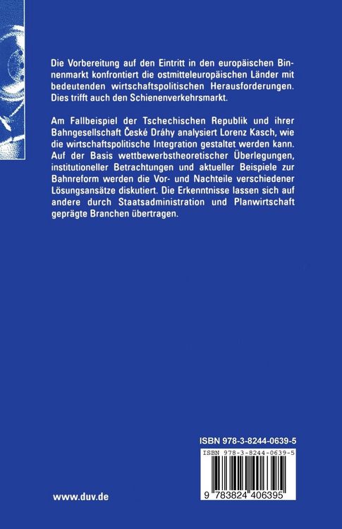 Produktbild: Der Schienenverkehr der Tschechischen Republik in der Transformation