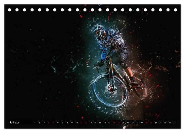 Produktbild: Downhill Explosion (Tischkalender 2026 DIN A5 quer), CALVENDO Monatskalender
