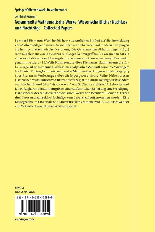 Produktbild: Gesammelte Mathematische Werke, Wissenschaftlicher Nachlass und Nachtr&auml;ge - Collected Papers