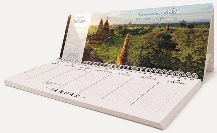 Produktbild: Tischquerkalender Dein Jahr im Einklang 2027