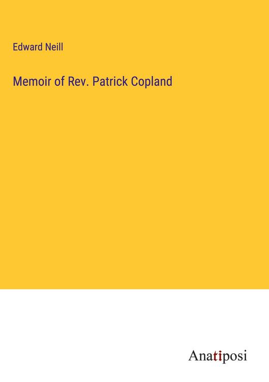 Produktbild: Memoir of Rev. Patrick Copland