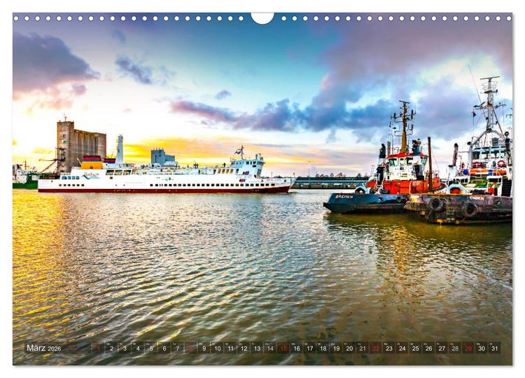Produktbild: EMDEN Atemberaubende Momente am Wasser (Wandkalender 2026 DIN A3 quer), CALVENDO Monatskalender