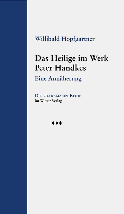 Produktbild: Das Heilige im Werk Peter Handkes