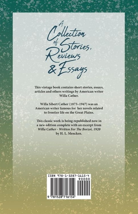 Produktbild: A Collection of Stories, Reviews and Essays;With an Excerpt by H. L. Mencken