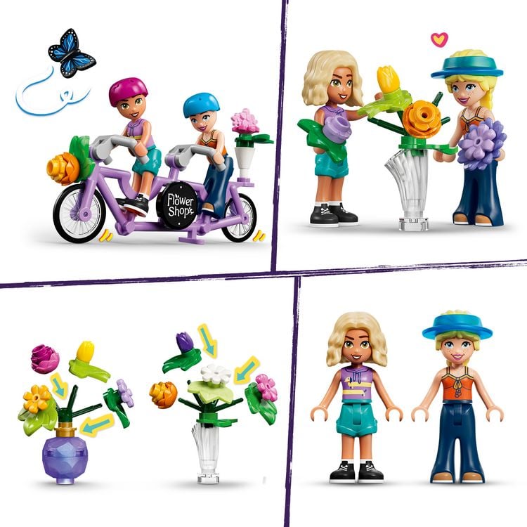 Produktbild: LEGO Friends 42693 Kreativer Blumenladen, Bauset mit 2 Spielfiguren und Zubeh&ouml;r