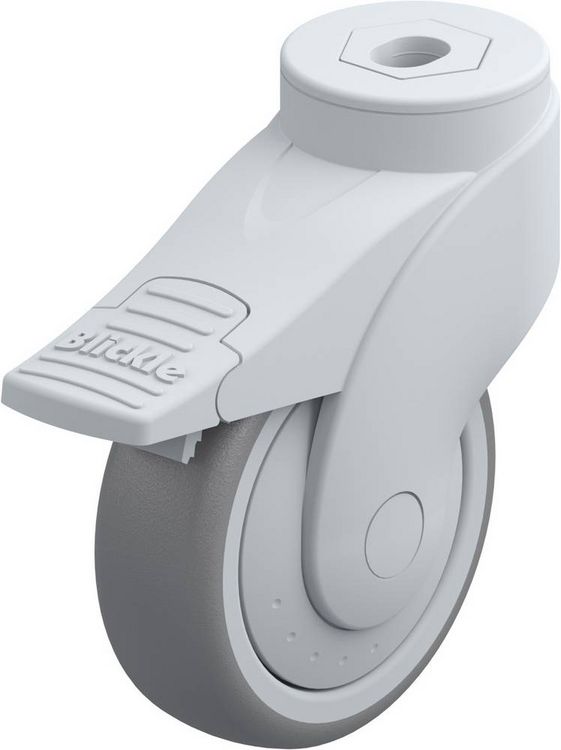 Produktbild: Blickle 744739 LWG-TPA 101KF-11-FI (LWG-TPA 101K-11-FI-FK) Lenkrolle mit Feststeller Rad-Durchmesser: 100 mm Tragf&auml;higkeit (max.): 100 kg 1 St.