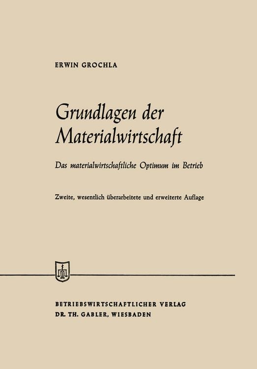 Produktbild: Grundlagen der Materialwirtschaft