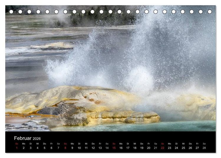 Produktbild: Traumziele in den USA. Der Yellowstone National Park (Tischkalender 2026 DIN A5 quer), CALVENDO Monatskalender