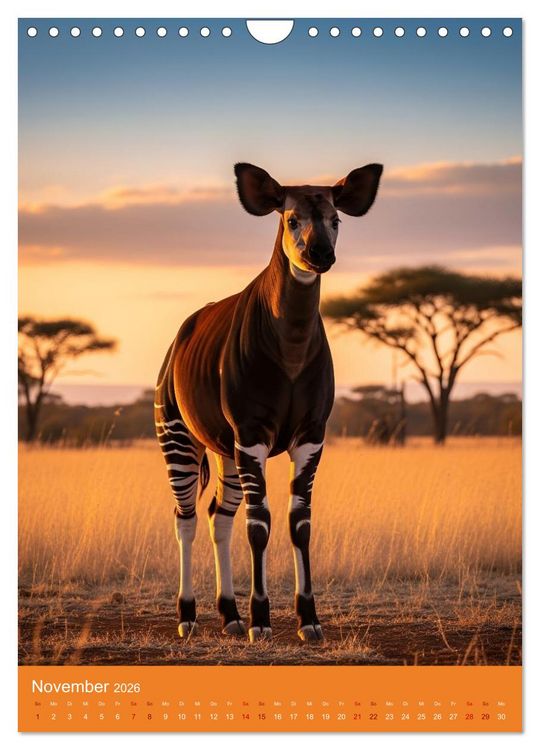 Produktbild: Tiere in der Savanne (Wandkalender 2026 DIN A4 hoch), CALVENDO Monatskalender
