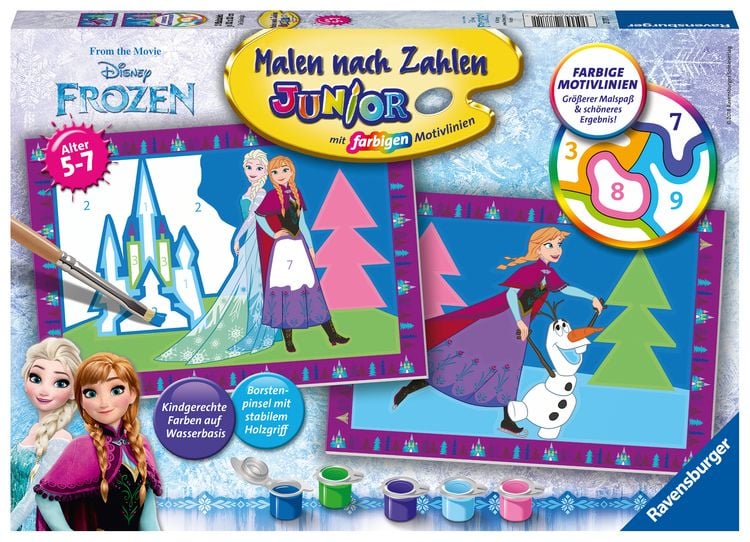 Produktbild: CreArt, Malen nach Zahlen Junior - Disney Die Eiskönigin
