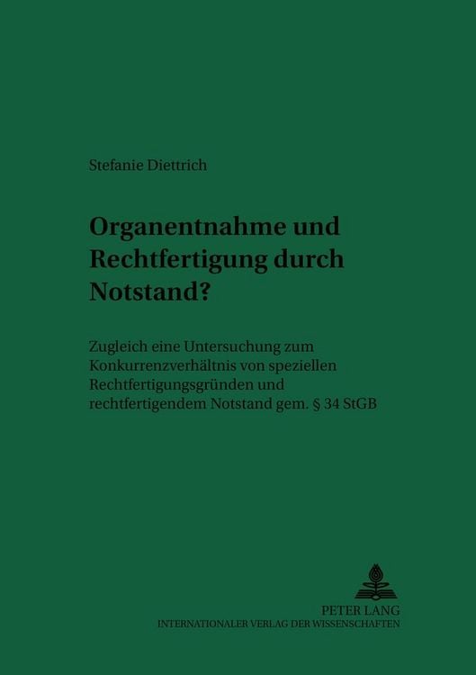 Produktbild: Organentnahme und Rechtfertigung durch Notstand?