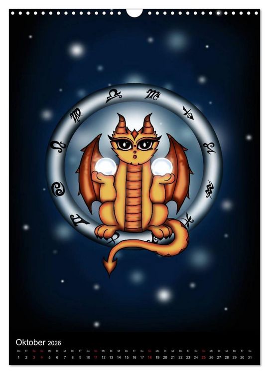 Produktbild: Drachen-Sternzeichen (Wandkalender 2026 DIN A3 hoch), CALVENDO Monatskalender