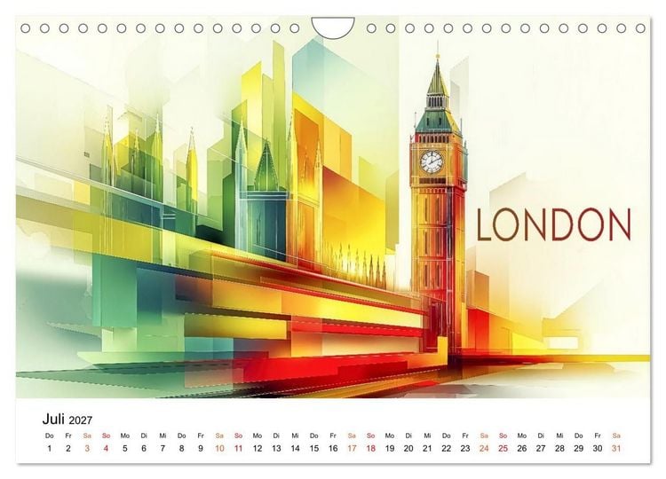 Produktbild: City Colors Europa - Die bunte St&auml;dte Kollektion (Wandkalender 2027 DIN A4 quer), CALVENDO Monatskalender