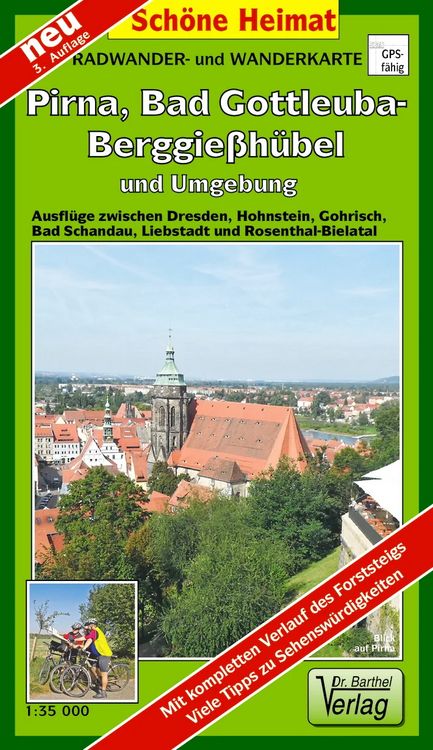 Produktbild: Radwander- und Wanderkarte Pirna, Bad Gottleuba-Bergie&szlig;h&uuml;bel und Umgebung