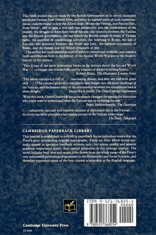 Produktbild: Britain and the Vatican During the Second World War