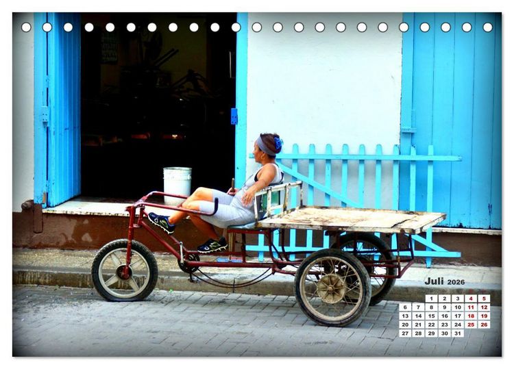 Produktbild: Lastenr&auml;der in Havanna (Tischkalender 2026 DIN A5 quer), CALVENDO Monatskalender