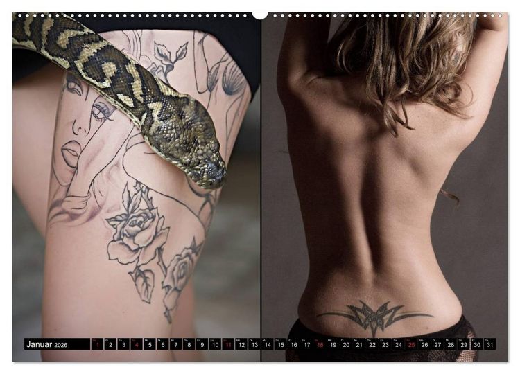 Produktbild: K&ouml;rperkult Tattoo (Wandkalender 2026 DIN A2 quer), CALVENDO Monatskalender