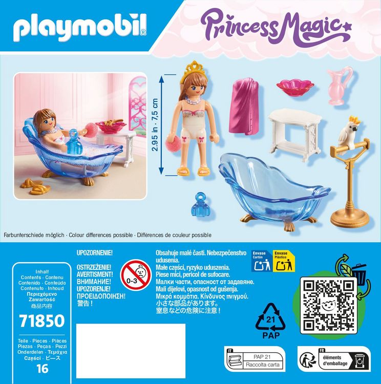 Produktbild: PLAYMOBIL 71850 Badezimmer f&uuml;r Prinzessin